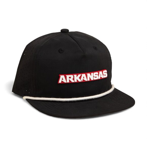Arkansas Razorbacks ARKANSAS White 3D Perforated Rope Hat- Black/ White - Picture 1 of 3
